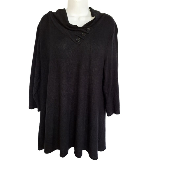 ASTROLOGIE Tops - ASTROLOGIE womens Black Tunic Topsz L pullover Witchy gothic sweater